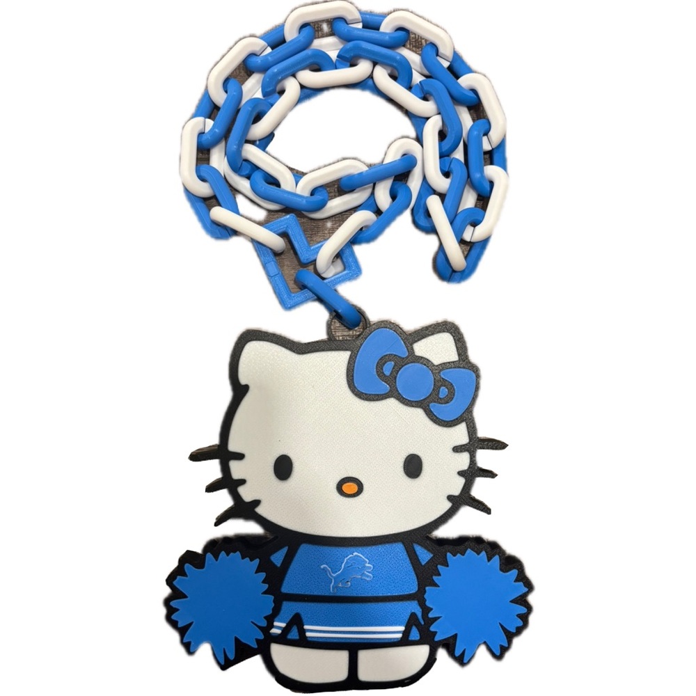 Detroit Lions Hello Kitty Oversized Necklace